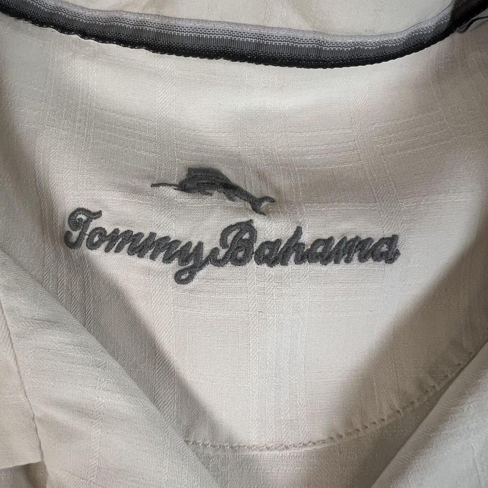 Tommy Bahama Shirt Mens 3XL Cream Silk Floral Embroidered Camp Hawaiian - Picture 3 of 10